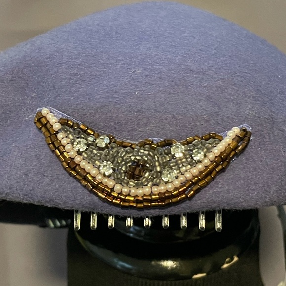 ⏰ NWT Vintage Beaded Wool Beret in Lilac/Lavender Purple - Urban Outfitters - Picture 4 of 5